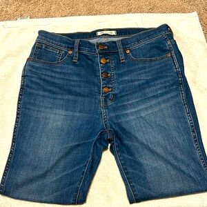 Madewell Women’s Blue High Rise Skinny Crop Jeans sz 10